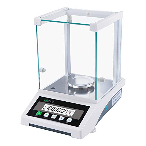 U.S. Solid 0.1 mg Analytical Balance, 120g x 0.1mg, 0.0001g Lab Science Electronic Balance, Electromagnetic Transducer - size: 120 g with External Calibration
