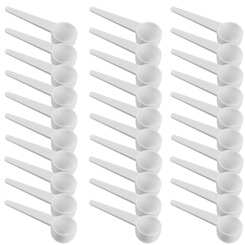 Twdrer 40-Piece 15ml Measuring Spoons, Long Handle, Disposable Plastic
