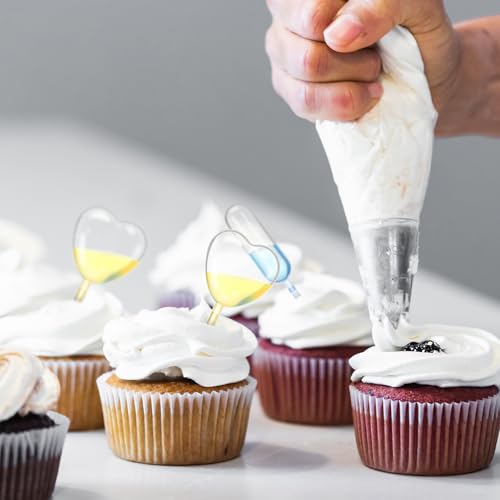 100Pcs Pipettes for Flan Candy, 4ML Cupcakes Disposable Plastic Transfer Pipettes Liquid Dropper Mini Pipette for Chocolate Ice Cream Strawberries