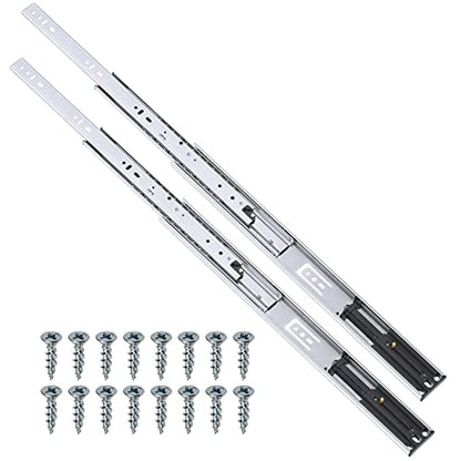 10 Pairs of 18" Rok Hardware Soft Close Drawer Slides, Full Extension, Ball Bearing, 100 lb Weight Capacity - Available in 12", 14", 16", 18", 20", 22" and 24" Lengths - size: 10 Pairs - 18 in.