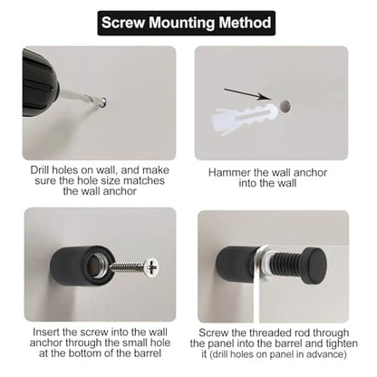 Standoff Screws 1/2 x 0.78 Inch 16 Pack Black Sign Standoffs Stainless Steel Stand Off Wall Mounts Standoffs Advertising Screws Mounting Hardware for Acrylic Signs