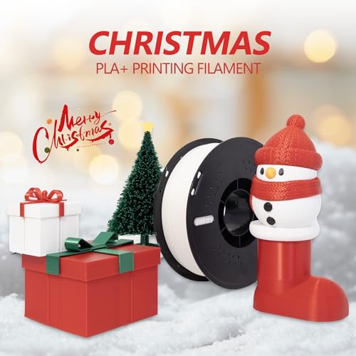PLA+ Filament 1.75mm Black 2KG, Dimensional Accuracy +/- 0.02mm - color: Black(2pcs)