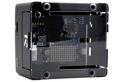 KKSB Case for Arduino Uno Q – Tall Aluminum & Steel Enclosure with Clear Polycarbonate Lid - style: Tall Clear Lid Case