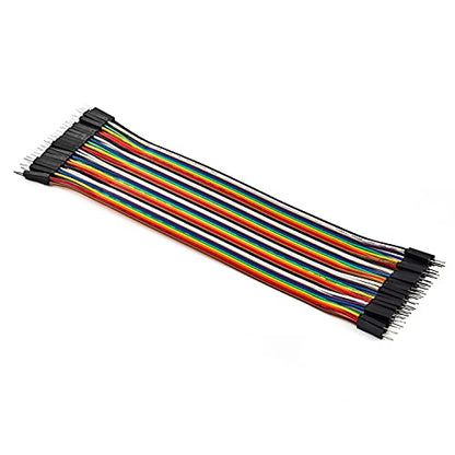 Chanzon 40pcs 20cm Long Male to Male Ribbon Jumper Wire Dupont Cable Line - color: (1) Male to Male (40pcs), size: 20CM
