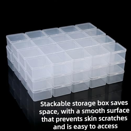 LJY 20 Clear Square Plastic Boxes, 2.6 x 2.6 x 1.4 in for Fishing Tackle - color: Clear, size: 2.6×2.6×1.4 in