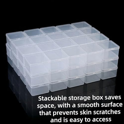 LJY 20 Clear Square Plastic Boxes, 2.6 x 2.6 x 1.4 in for Fishing Tackle - color: Clear, size: 2.6×2.6×1.4 in