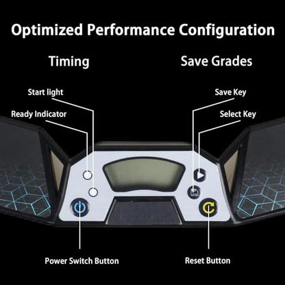 Timer with Mat for Professional Athletics, Touch Control Timer with Display, Timers for Cube Race Stack Competition a Great Gift for Boys and Girls(Black) - color: Black