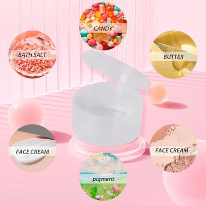 9pcs 35g/35ml Clear Plastic Cosmetic Jars with Snap Lids - color: Zfyoung 9 pcs plastic cosmetic jar