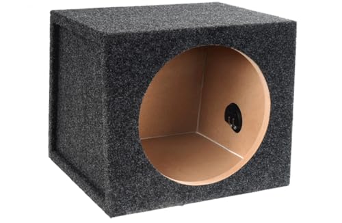 Bbox Single 10 Inch Subwoofer Sealed Enclosure - Car Subwoofer Box & Enclosures - Premium Subwoofer Box Improves Audio Quality, Sound & Bass - Red & Black Spring Terminals - Charcoal - size: 10 inch, style: SEALED
