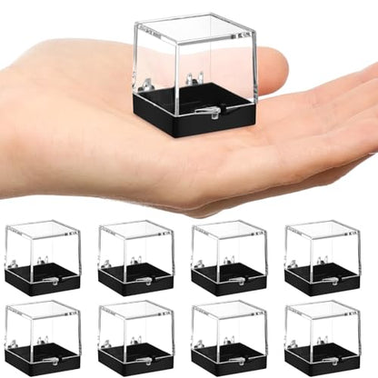 Mineral Specimen Storage Boxes 24-Pack Clear Plastic Display Cases 2.75X1.37X1.37In Rock Collection Organizer for Collectibles and Crystal Display
