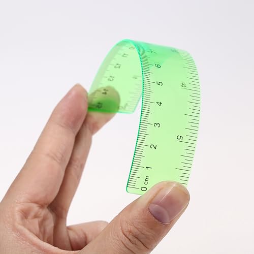 Ruler 6 Inch,Rulers for School,Rulers Bulk for Classroom,8 Pack for Kid Transparent Multicolor Rulder - style: straight 6in