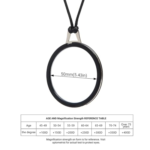 TERAISE Reading Glasses Pendant Necklace Readers for Women Lightweight - color: Black