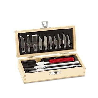 X-ACTO Products - X-ACTO - Knife Set, 3 Knives, 10 Blades, Carrying Case - Sold As 1 Each - Three styles with assorted blades that fit all three knives. - Convenient carrying case. -