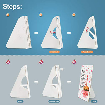 Lineco Self Stick Easel Backs, 5 Inch, White, 25 Pack - color: Classic White, size: 5"