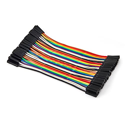 Chanzon 40pcs 10cm Female to Female Ribbon Jumper Wire Dupont Cable Line - color: (3) Female to Female (40pcs), size: 10CM