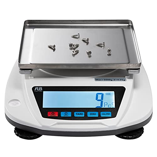 FLB Lab Scale 5000g 0.01g Digital Analytical Balance Top Loading Scale - style: 5000g x 0.01g With Calibration Weights