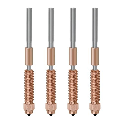 2 * 0.4+0.6+0.8mm K1Nozzle 4PCS K1c Nozzles Ender 3 V3 KE Quick Swap Hardened Steel Nozzles High-Speed Printing and High Flow Extruder Nozzles for k1c/ K1/K1 Max Ender 3 V3 3D Pritnter - size: K1CNozzles