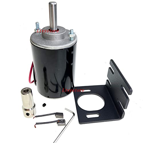 12V Permanent Magnet DC Motor, 30W 3500RPM High Speed CW/CCW Electric Gear Motor for DIY Generator, Micro Speed Reduction Geared Motor