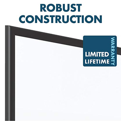 Quartet Magnetic Porcelain Whiteboard, 8' x 4' White Board, Premium, Duramax, Black Aluminum Frame (2548B) - color: Black, size: 96"W x 48"H