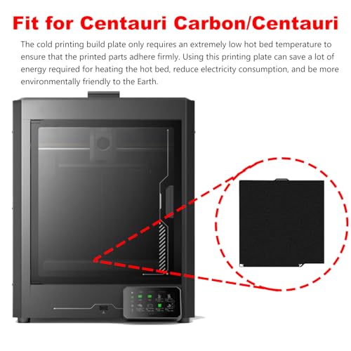 3D Printer Centauri Carbon/Centauri/CC2 Cold Printing Build Plate - color: Black