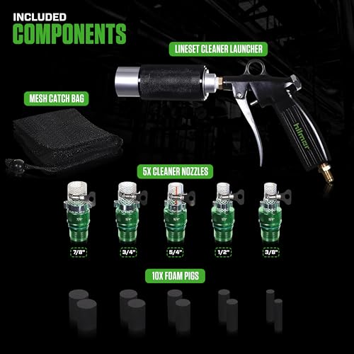 hilmor HLC007 HVAC Lineset Cleaner - Pressurized Foam Puck System to Remove Contaminants & Residue - Refrigerant Line Set Cleaning Kit - A2L Compatible
