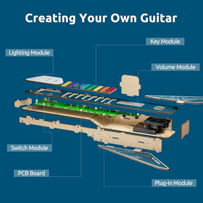 Science Can Electronic Guitar Building Toys, STEM Kits for Kids Age 8-10 - style: Guitar Keyboard