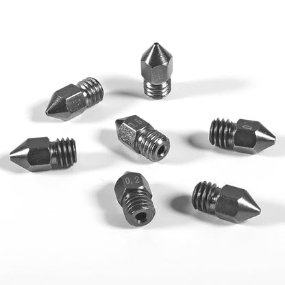 Aokin 5 Pcs 0.6mm Hardened Steel Nozzles MK8 Nozzles 3D Printer Nozzles with High Temperature Wear Resistant for Creality Ender 3/3 Pro/3 V2, Ender 5/5 Pro, CR-10/10S, Makerbot, with Flat Wrench - color: 0.6mm