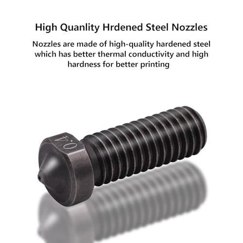15PCS Hardened Nozzles Kit for Anycubic Vyper, 3D Printer 7PCS 0.4mm Nozzles and 2PCS 0.2mm, 0.6mm, 0.8mm Wear Resistance Nozzles Kit for Anycubic Vyper, Kobra Plus, Kobra Max - style: Vyper Harden Steel Multi Size