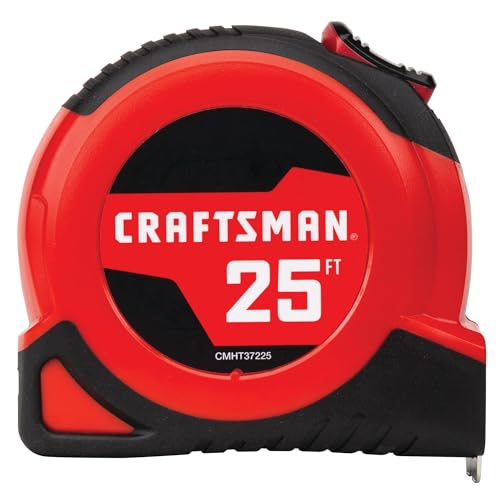 CRAFTSMAN 25-Ft Tape Measure with Fraction Markings, Retractable, Self-Locking Blade (CMHT37225), Pack of 6 - size: 7.6 m (Pack of 6)