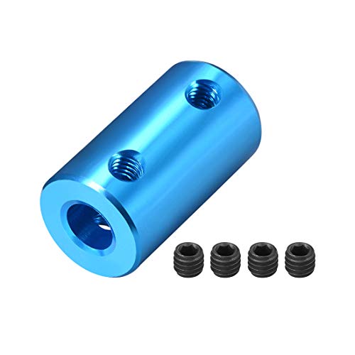 uxcell 6mm to 6mm Bore Rigid Coupling Set Screw L25XD14 Aluminum Alloy,Shaft Coupler Connector for 3D Printers, Motor Accessories,Blue - size: 6mm to 6mm