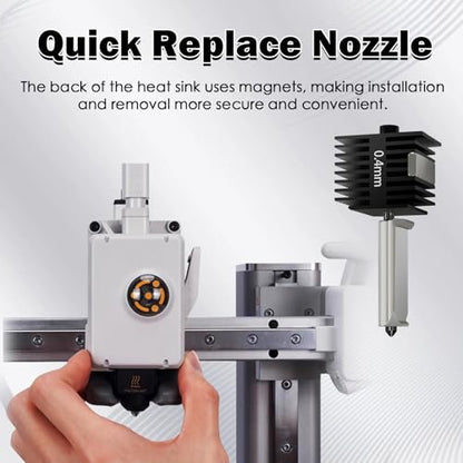 3 PCS 0.4MM A1 Mini/A1/A2L Hotend Kits for Bambu Lab Hardened Steel Nozzle - size: 3PK 0.4MM