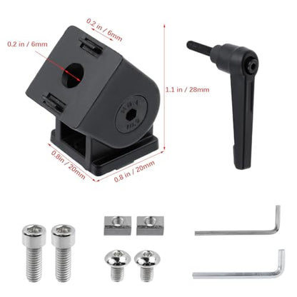4 Sets 2020 Series Aluminum Extrusion Profile Black Zinc Alloy - color: Black