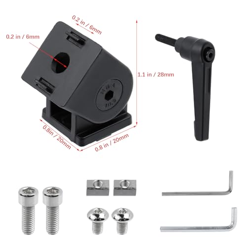 4 Sets 2020 Series Aluminum Extrusion Profile Black Zinc Alloy - color: Black