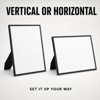 Magnetic Dry Erase Board, 12 x 16 Inch Portable Whiteboard - style: Black Stand + Planner
