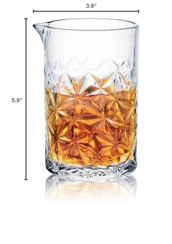 KITESSENSU Cocktail Mmixing Glass 24oz 710ml, Crystal Bartender Accessories - size: 24 Ounces