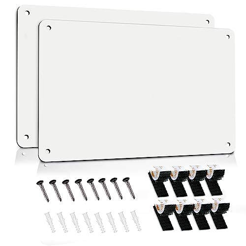 2Pack Magnetic Board 17.5" x 11.4" Magnet Bulletin Board is Suitable for displaying Notes, Photos,Magnetic Letters,Suitable for Walls, refrigerators, cabinets, etc - color: White, size: 2 Pack
