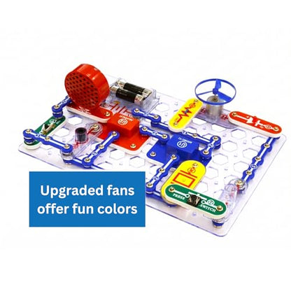 3-Pack Fans Compatible with Snap Circuits 6SCM1F M1 Motor - color: Blue-green-yellow-glow