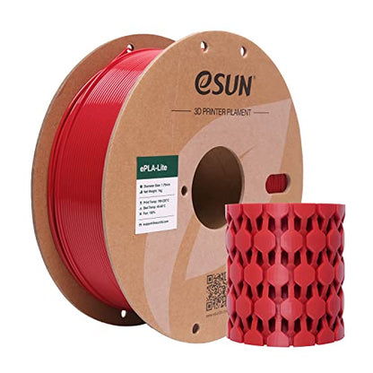 eSUN PLA Filament 1.75mm, High Toughness 3D Printer Filament Upgraded PLA Filament, Dimensional Accuracy +/- 0.03mm, 1KG Cardboard Spool (2.2 LBS) 3D Printing Filament for 3D Printers, Fire Engine Red - color: Fire Engine Red, size: PLA 1.75MM - 1KG