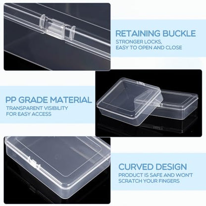 Jetec 18 Pieces Small Clear Plastic Storage Box, 5 x 4 x 1.3 Inch - size: 5 x 4 x 1.3 Inch