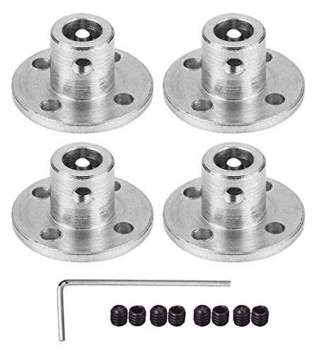 4Pcs 6.35mm Flange Coupling Connector, Rigid Guide Model Coupler Accessory, Shaft Axis Fittings for DIY RC Model Motors - size: 6.35mm