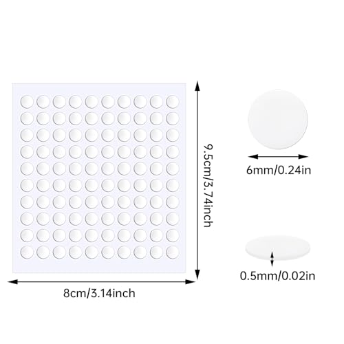 JANYUN 1000 Pcs Double Sided Sticky Dots 6 mm Clear Round Putty for Crafts - size: 6mm