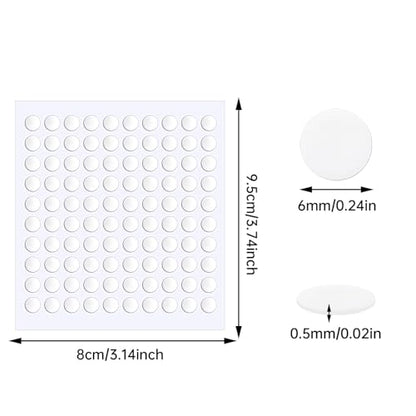 JANYUN 1000 Pcs Double Sided Sticky Dots 6 mm Clear Round Putty for Crafts - size: 6mm