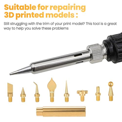 3D Printer Smoothing Tool Kit Tool, 8PCS, Gold