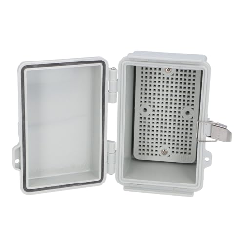 Outdoor Electrical Box, Heavy Duty ABS Plastic IP67 Enclosure with Stainless Steel Hinge for Smart Home Irrigation Control and Marine Use