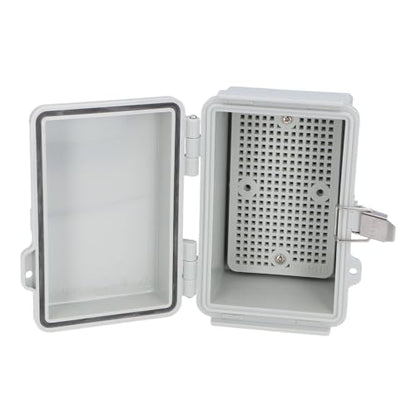 Outdoor Electrical Box, Heavy Duty ABS Plastic IP67 Enclosure with Stainless Steel Hinge for Smart Home Irrigation Control and Marine Use