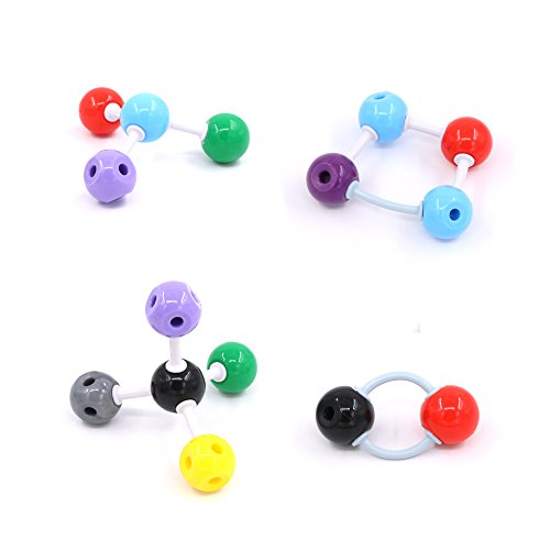 Swpeet 252 Pcs Molecular Model Kit for Inorganic & Organic Molecular Model Teacher and Student Kit - 86 Atoms & 153 Links & 12 Orbitals & 1 Short Link Remover Tool - style: 252 Pieces Molecular Model Kit