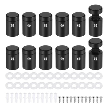 MECCANIXITY 12pcs Side Clamp Standoffs, 5/8" x 3/4" Black Aluminum - color: Black, size: 5/8" x 3/4"