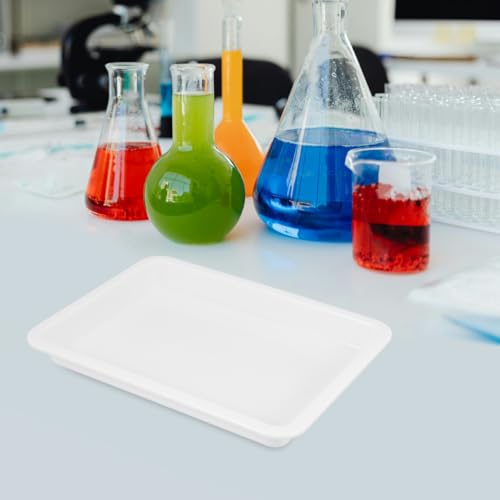 ULTECHNOVO 3Pcs Lab Tray Chemical Resistant Leak Proof 9.6x7.2x3.1in - color: Whitex3pcs, size: 9.7" x 9.7" x 3.2"