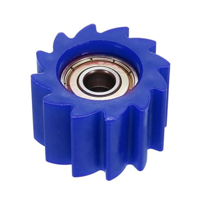 PATIKIL 8mm Serrated Shaped Roller Pulley Tensioner Chain Roller Mini Blue - color: Blue