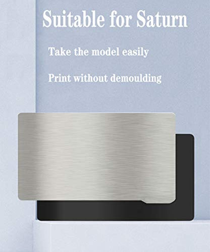 KOYOFEI 2PCS Resin 3D Printer Platform, Building Plate and Magnetic Sheet, Flexible Steel Plate Flex Bed for ELEGOO Saturn 3D Printer 196 x 126 mm - size: Saturn(196*126mm)